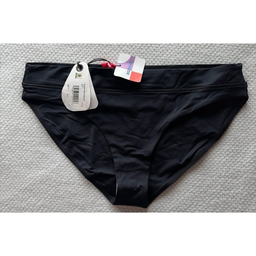 Prana ECONYL Summer Wave Bikini Bottoms Black M NWT $60
